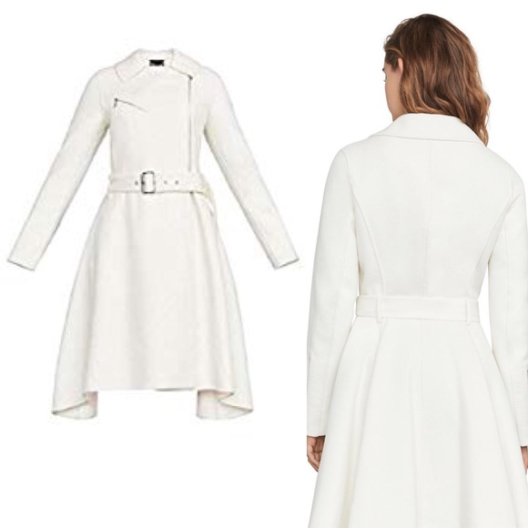 BCBGMAXAZRIA White Ryan Coat rare cashmere size XS! Elegant & chic - Picture 4 of 8